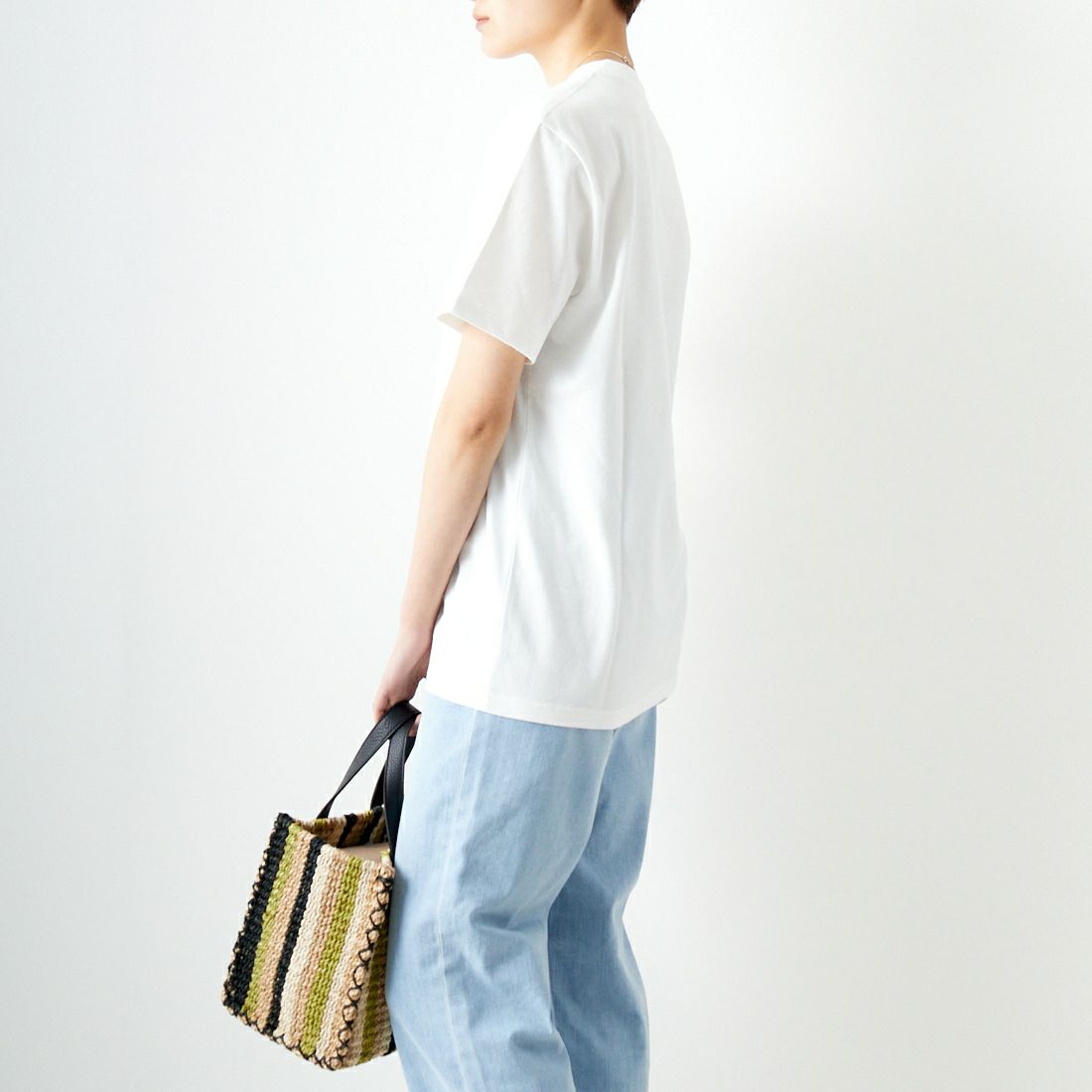 A.P.C. [アー・ペー・セー] RAYMOND Tシャツ [T-SHIRT-RAYMOND] 90 BLANC &&モデル身長：160cm 着用サイズ：XS&&