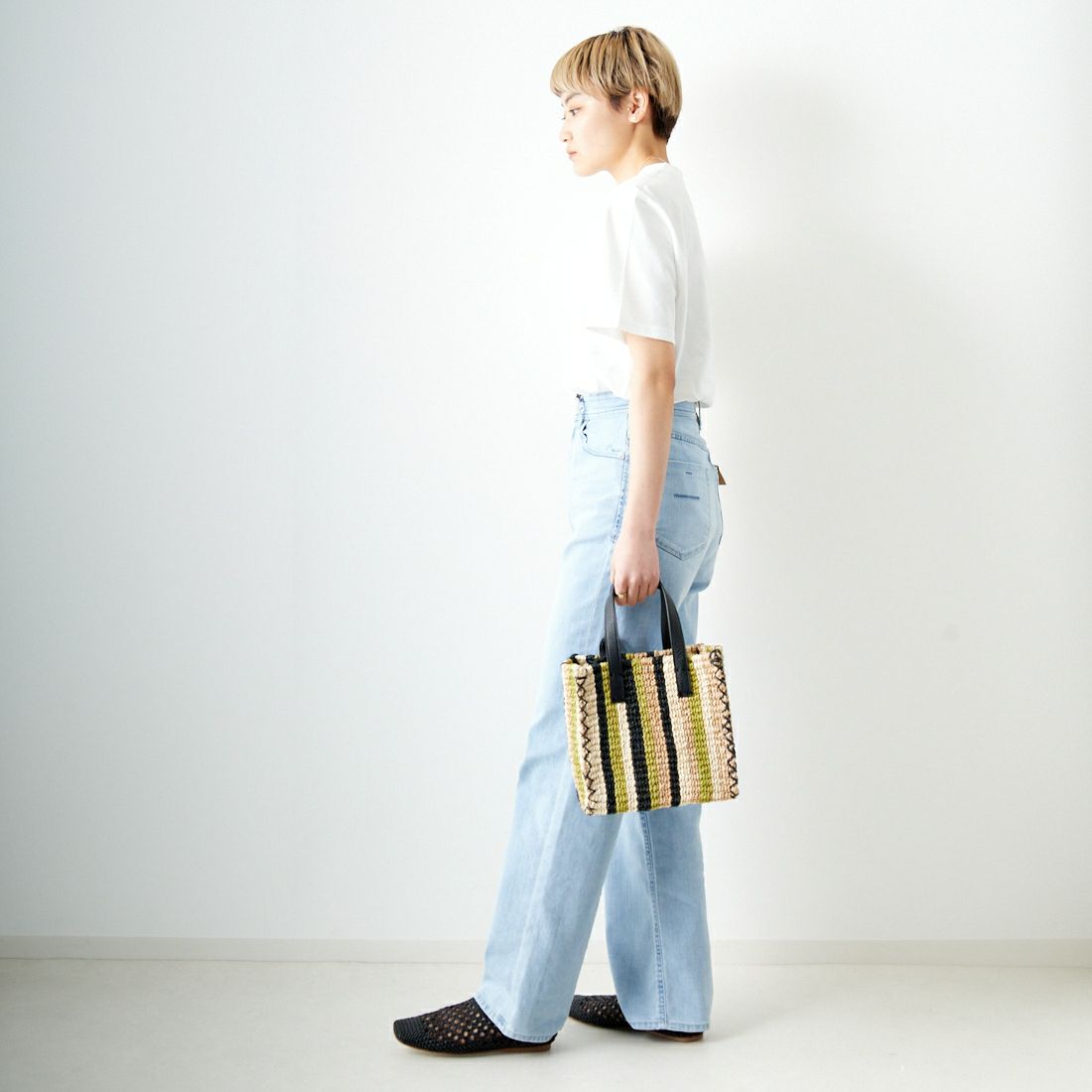 A.P.C. [アー・ペー・セー] RAYMOND Tシャツ [T-SHIRT-RAYMOND] 90 BLANC &&モデル身長：160cm 着用サイズ：XS&&