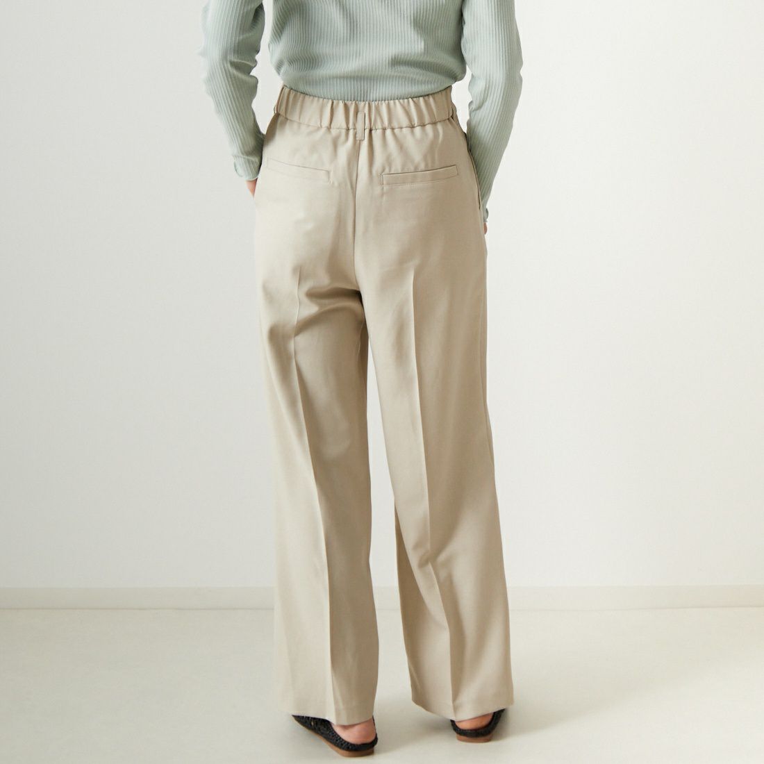 Jeans Factory Clothes [ジーンズファクトリークローズ] タックワイドパンツ [31086000] 10 ｸﾞﾚｰｼﾞｭ &&モデル身長：160cm 着用サイズ：0&&