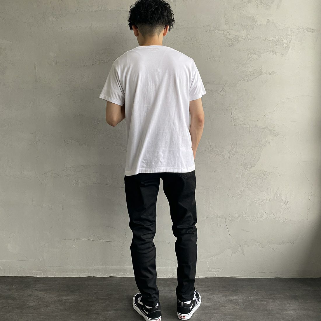 Hanes [ヘインズ] ジャパンフィット 2枚組 クルーネックTシャツ [H5320] 998 ｱｿｰﾄ &&モデル身長：168cm 着用サイズ：M&&