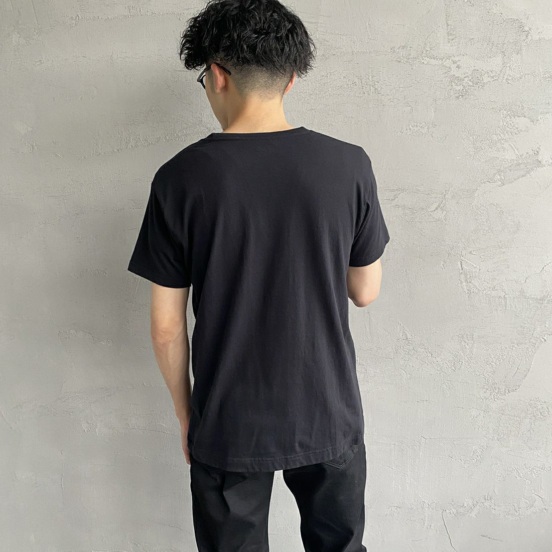 Hanes [ヘインズ] ジャパンフィット 2枚組 クルーネックTシャツ [H5320] 998 ｱｿｰﾄ &&モデル身長：168cm 着用サイズ：M&&