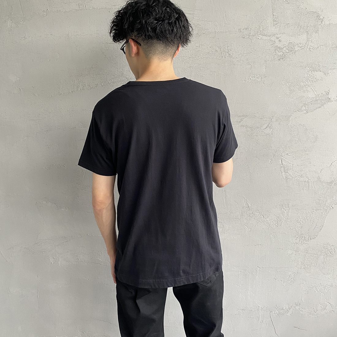 Hanes [ヘインズ] ジャパンフィット 2枚組 クルーネックTシャツ [H5320] 998 ｱｿｰﾄ &&モデル身長：168cm 着用サイズ：M&&