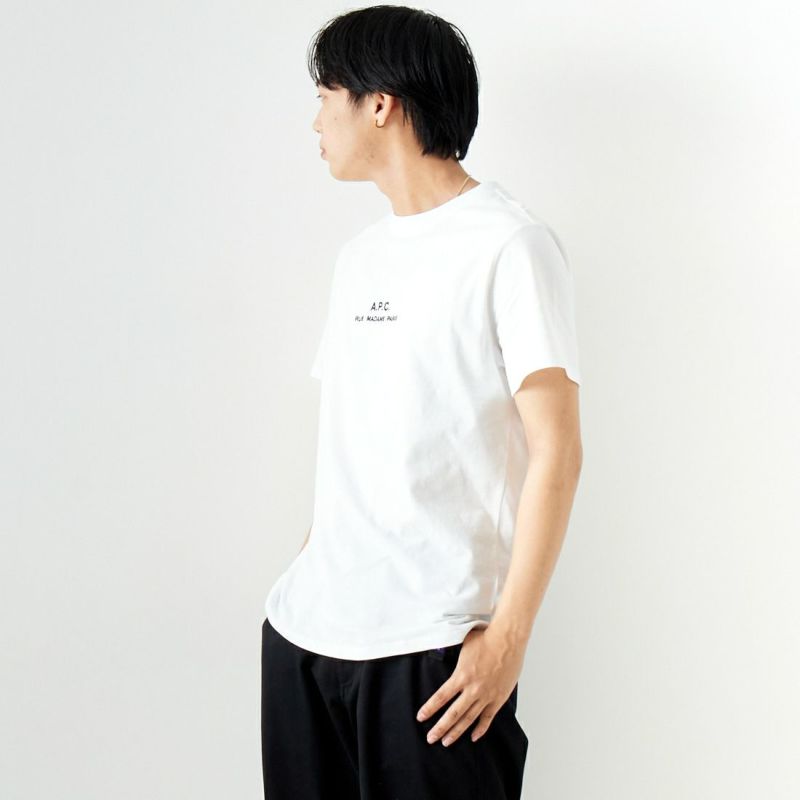 A.P.C. [アー・ペー・セー] RUE MADAMEプリントTシャツ [PETITE-RUE-MADAME] 99 NOIR