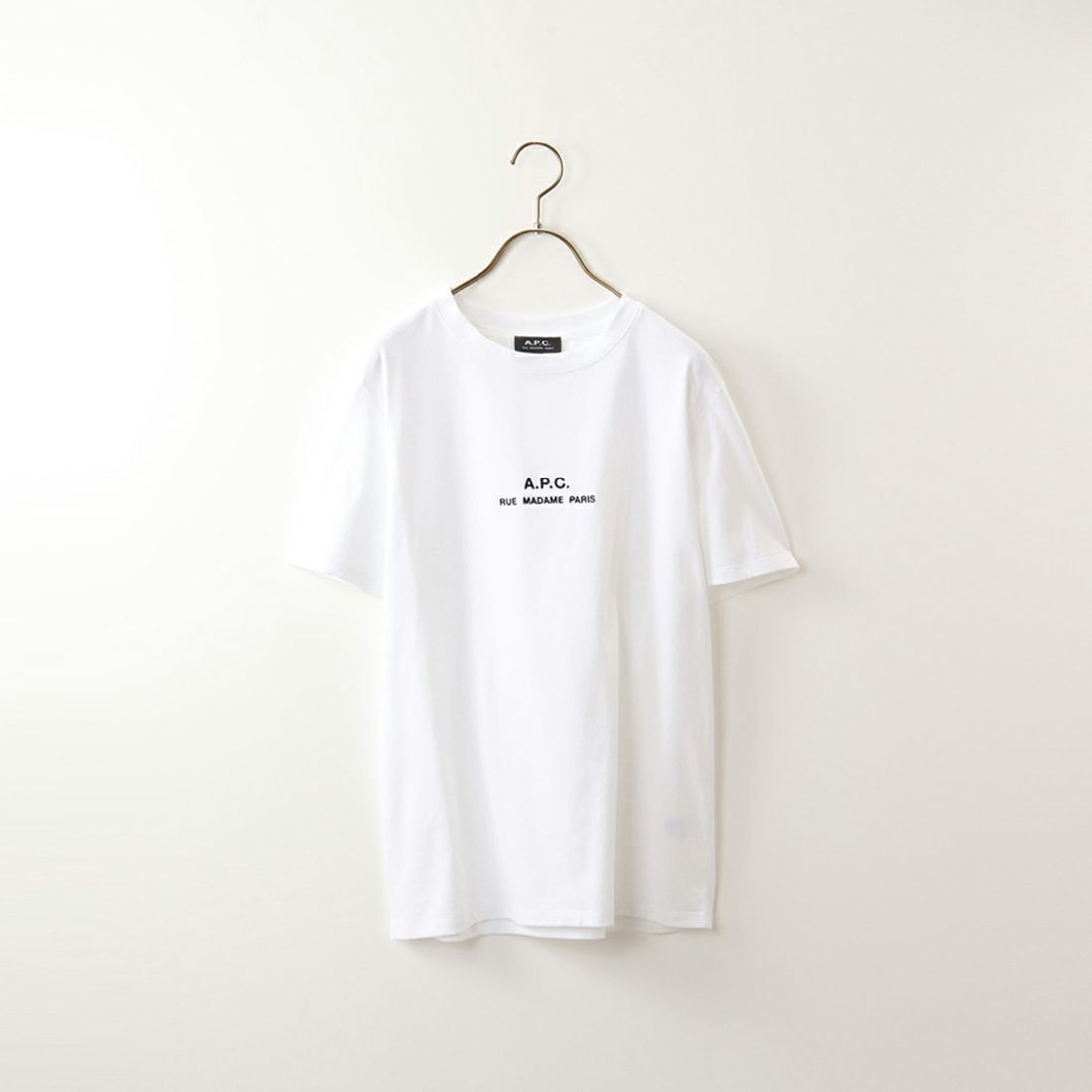 A.P.C. [アー・ペー・セー] RUE MADAMEプリントTシャツ [PETITE-RUE-MADAME] 90 BLANC