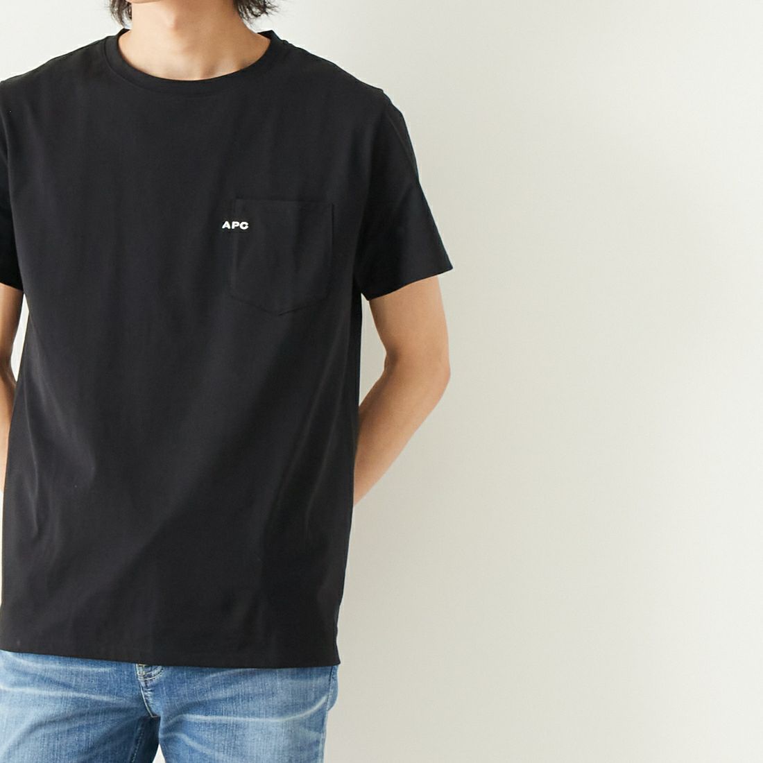 A.P.C. [アー・ペー・セー] ポケットTシャツ [POCKET-EMB-T] 99NOIR