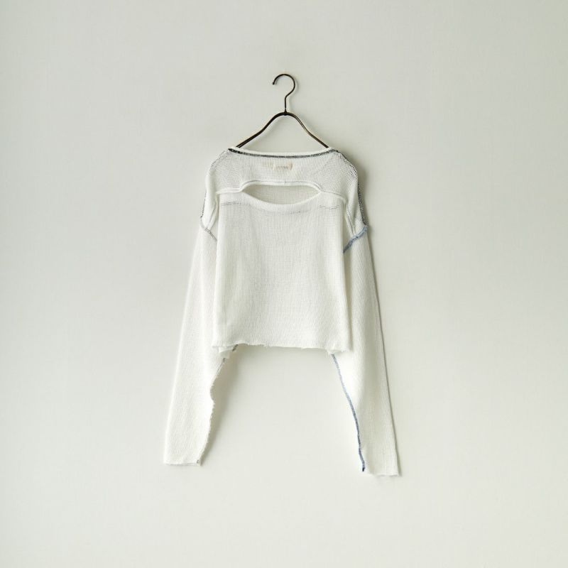 automills [オートミルズ] ノマドロングスリーブコットンメッシュTシャツ [AM-C0213] WHITE