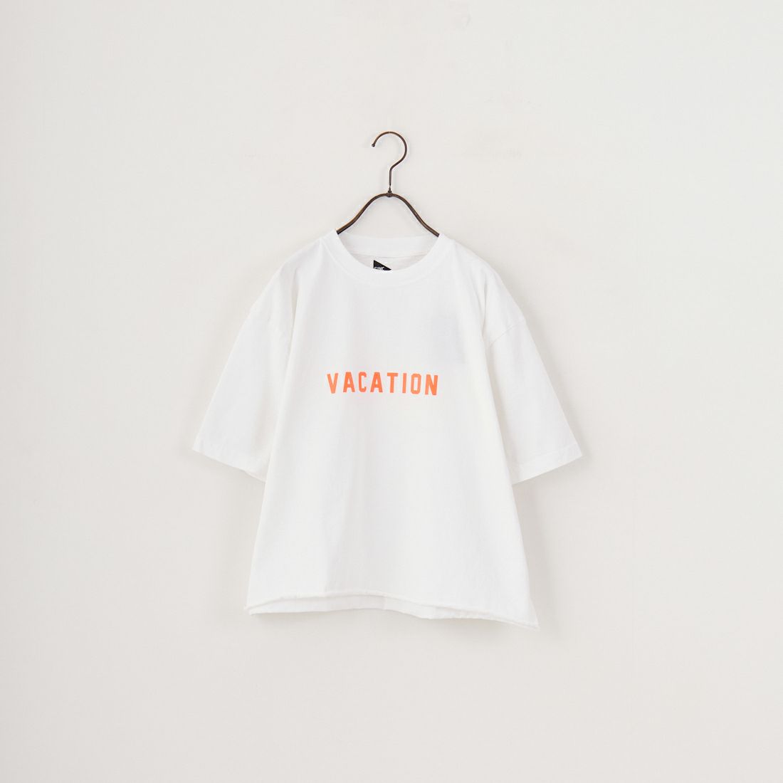 FUNG [ファング] VACATION カットオフプリントTシャツ [VACATION] WH/ORANGE