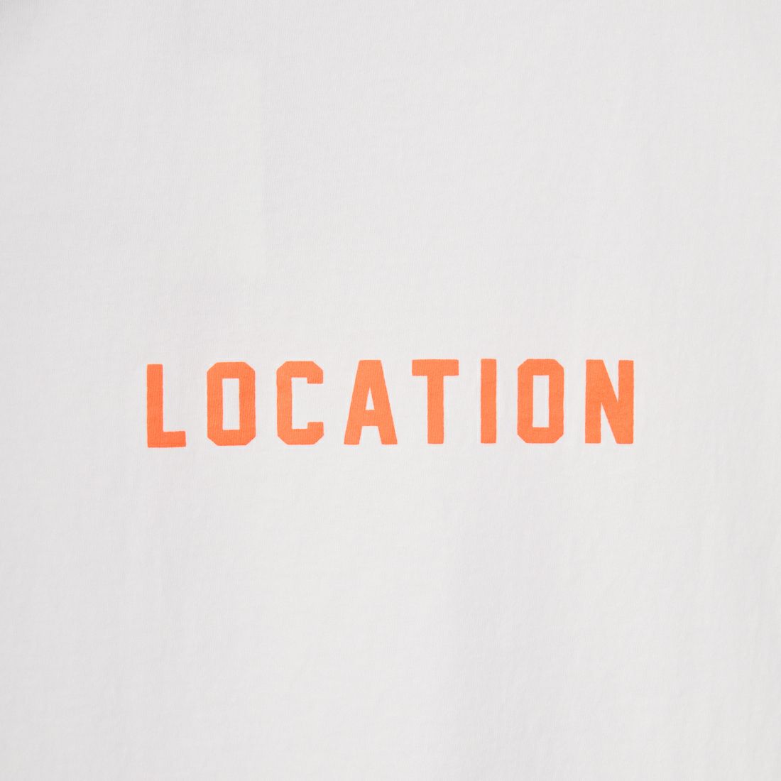 FUNG [ファング] VACATION カットオフプリントTシャツ [VACATION] WH/ORANGE