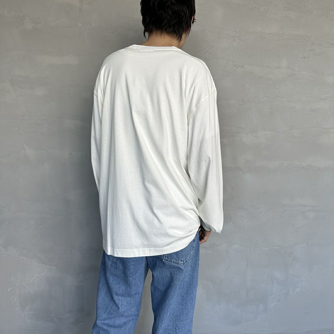 carhartt WIP [カーハートダブリューアイピー] ロングスリーブネルソンTシャツ [I029948] WAX &&モデル身長：173cm 着用サイズ：L&&