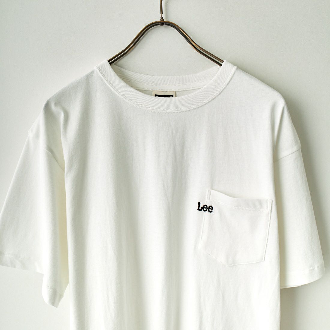 LEE [リー] ワンポイントロゴ刺繍 ポケットTシャツ [LT3071] 118 WHITE