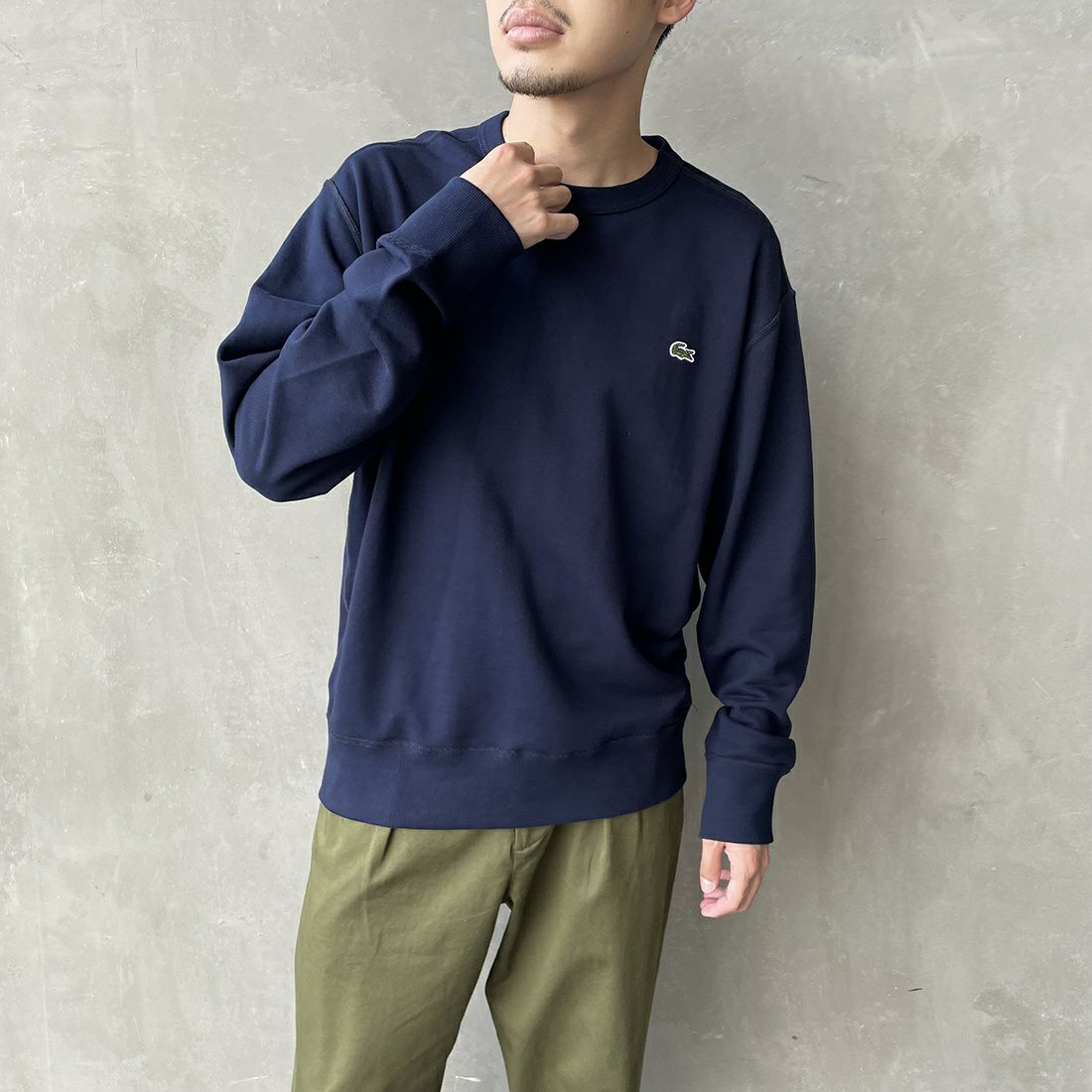 LACOSTE [ラコステ] ヘリテージワッペンクルーネックスウェット [SH100