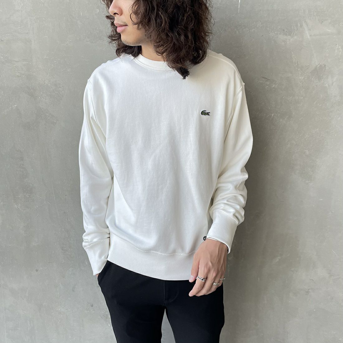 LACOSTE [ラコステ] ヘリテージワッペンクルーネックスウェット [SH100