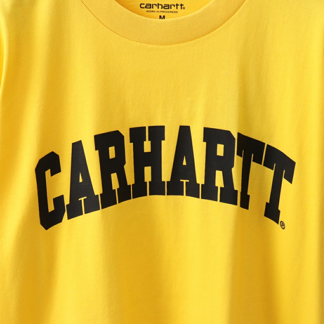 carhartt WIP [カーハートダブリューアイピー] UNIVERSITY ロゴプリントTシャツ [I028990] BUTTERCUP/