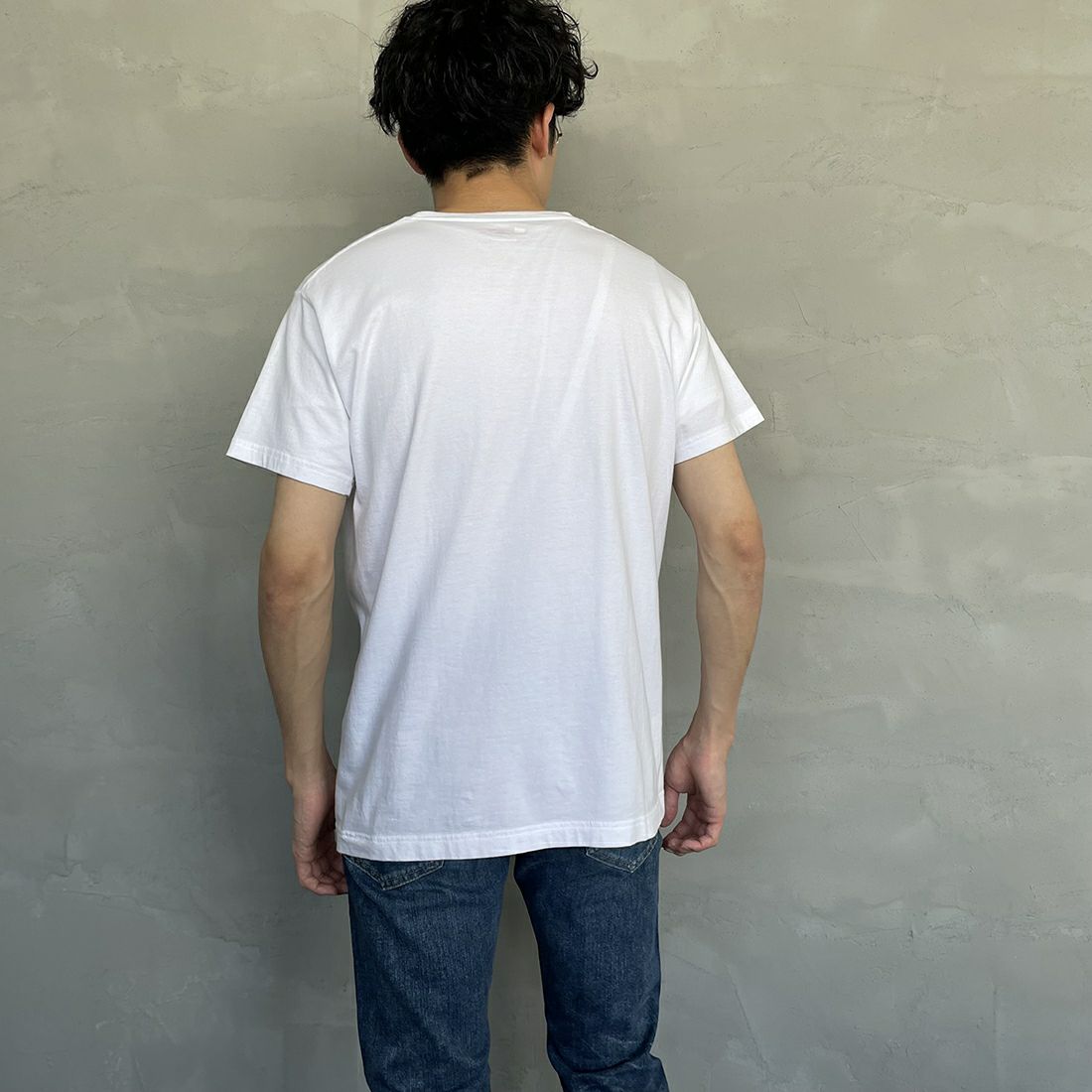 Hanes [ヘインズ] ジャパンフィット 2枚組 クルーネックTシャツ [H5310] 010 ﾎﾜｲﾄ &&モデル身長：168cm 着用サイズ：M&&