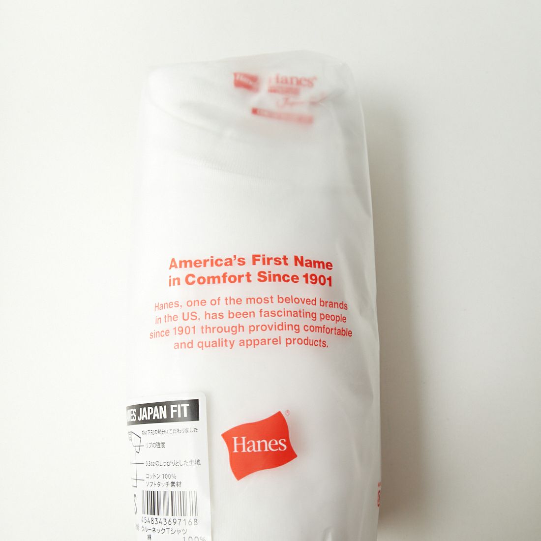 Hanes [ヘインズ] ジャパンフィット 2枚組 クルーネックTシャツ [H5310] 010 ﾎﾜｲﾄ