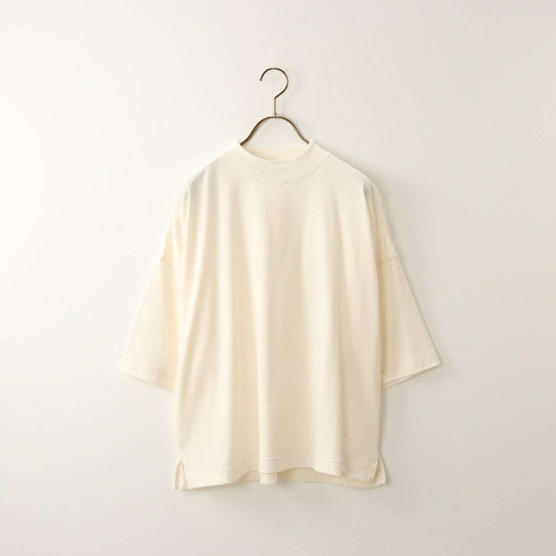 ALLUMER [アリュメール] オーバーサイズモックネックTシャツ [8241561] 900 WHITE