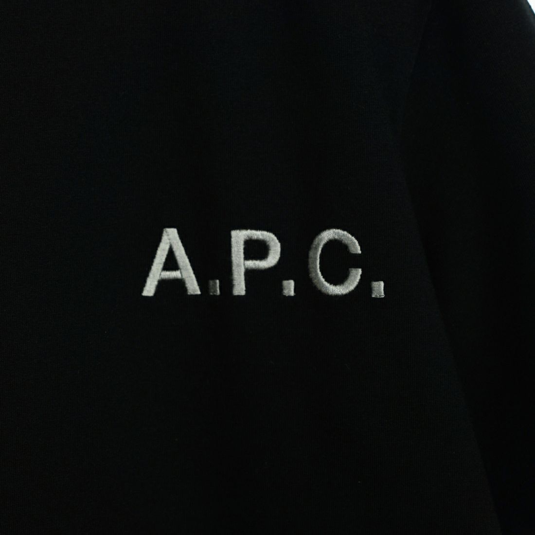A.P.C. [アー・ペー・セー] 別注 ロゴ刺繍Tシャツ [BRODE-LOGO-JF] BLK/GRY