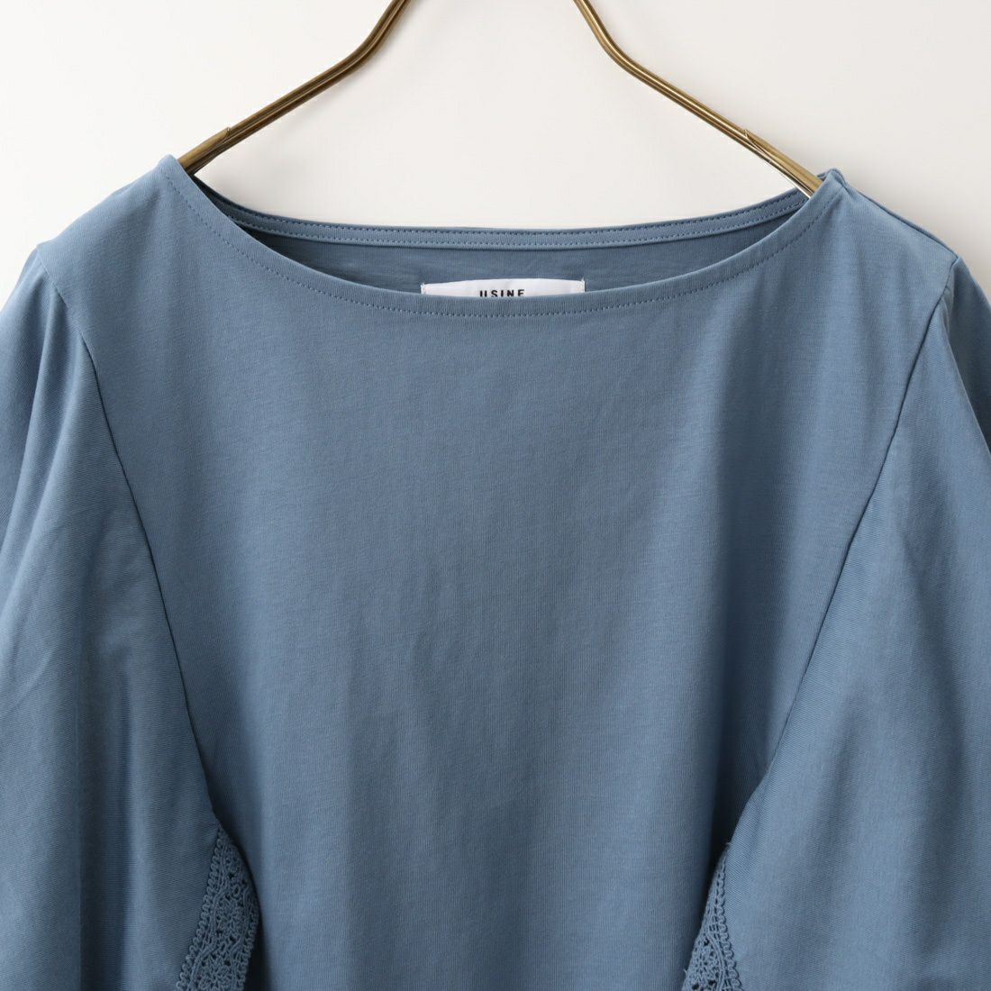 USINE [ユジーヌ] ハンカチーフスリーブTシャツ [2310805] BLUE