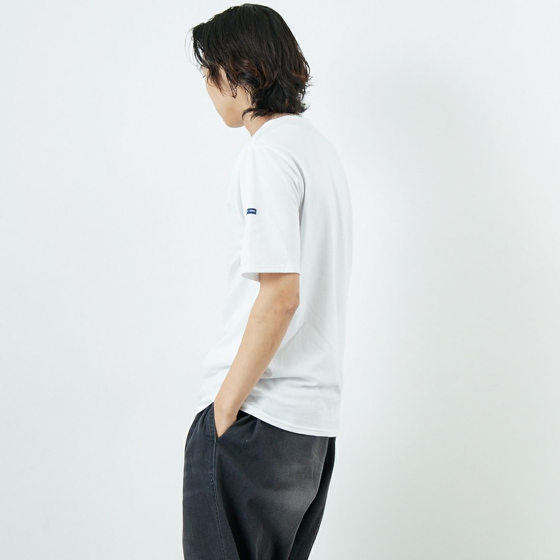 ST.JAMES [セントジェームス] ピリアックソリッドTシャツ [PIRIAC-SD] NEIGE &&モデル身長：179cm 着用サイズ：5&&