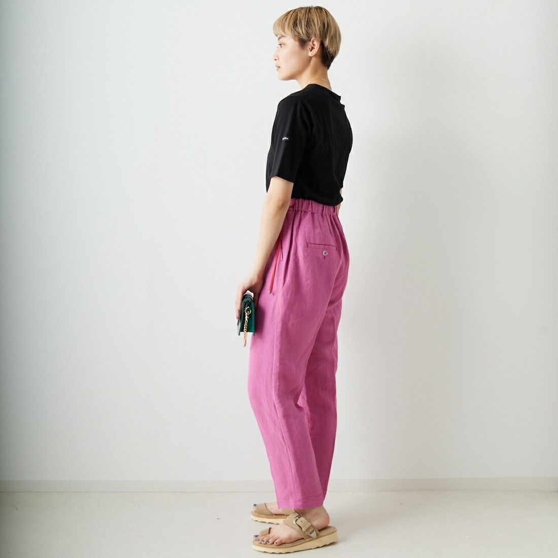 ST.JAMES [セントジェームス] ピリアックソリッドTシャツ [PIRIAC-SD] NOIR &&モデル身長：160cm 着用サイズ：1&&
