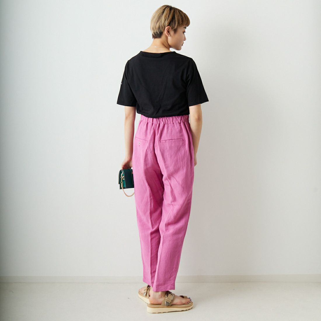 ST.JAMES [セントジェームス] ピリアックソリッドTシャツ [PIRIAC-SD] NOIR &&モデル身長：160cm 着用サイズ：1&&