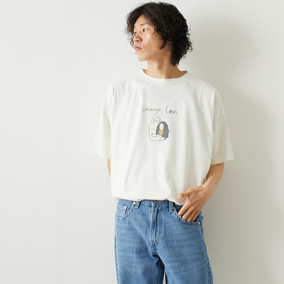REMI RELIEF [レミレリーフ] 別注 20天竺プリントTシャツ CHANGE 
