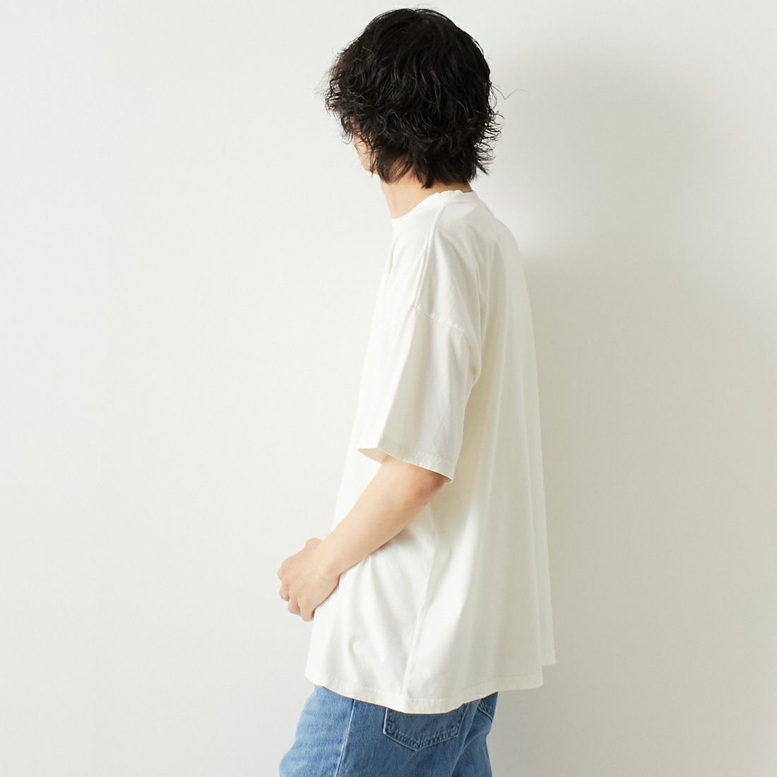 REMI RELIEF [レミレリーフ] 別注 20天竺プリントTシャツ CHANGE [RN24329257-JF] OFF &&モデル身長：182cm 着用サイズ：M&&