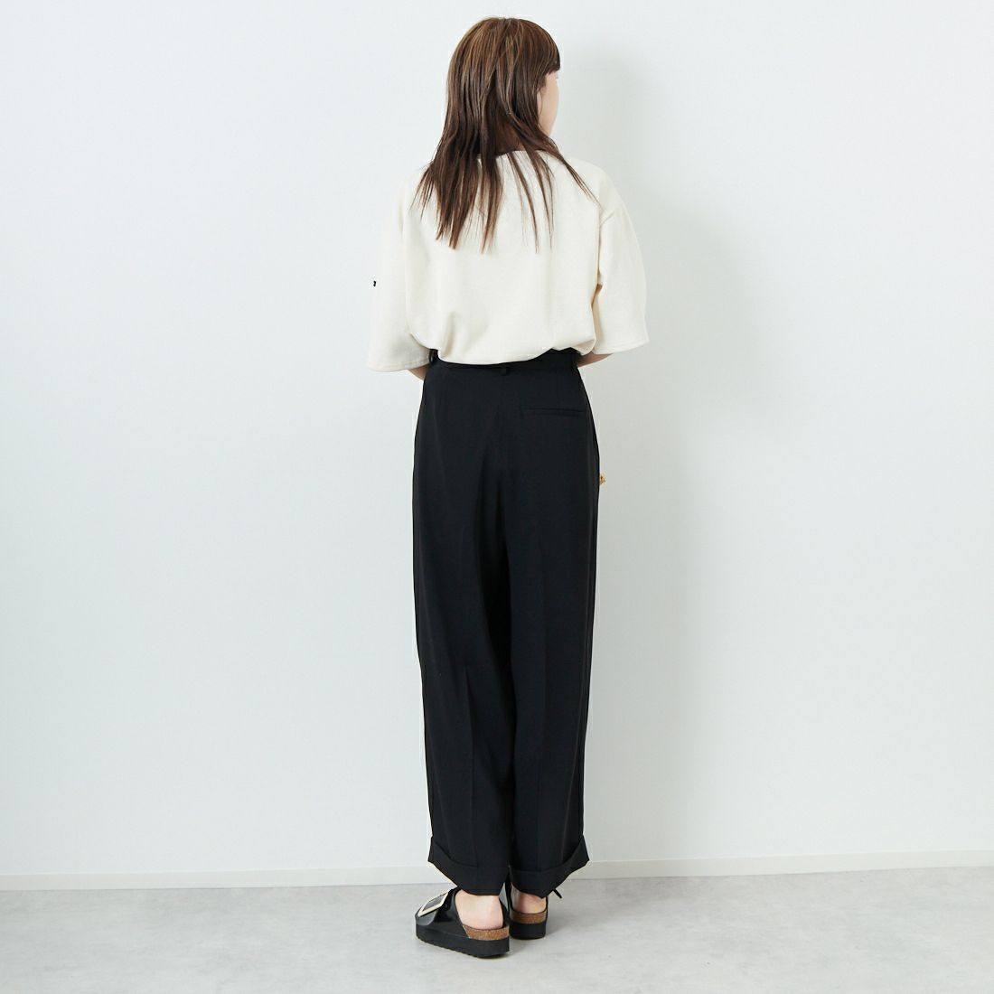 ST.JAMES [セントジェームス] 厚手ルーズドロップTシャツ [20JC-TEE-LOOSE] NEIGE &&モデル身長：167cm 着用サイズ：3&&