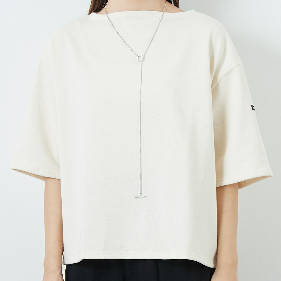ST.JAMES [セントジェームス] 厚手ルーズドロップTシャツ [20JC-TEE-LOOSE] NEIGE &&モデル身長：167cm 着用サイズ：3&&