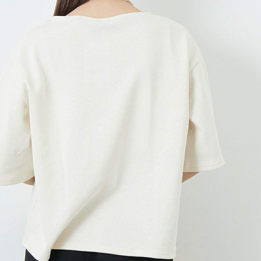 ST.JAMES [セントジェームス] 厚手ルーズドロップTシャツ [20JC-TEE-LOOSE] NEIGE &&モデル身長：167cm 着用サイズ：3&&