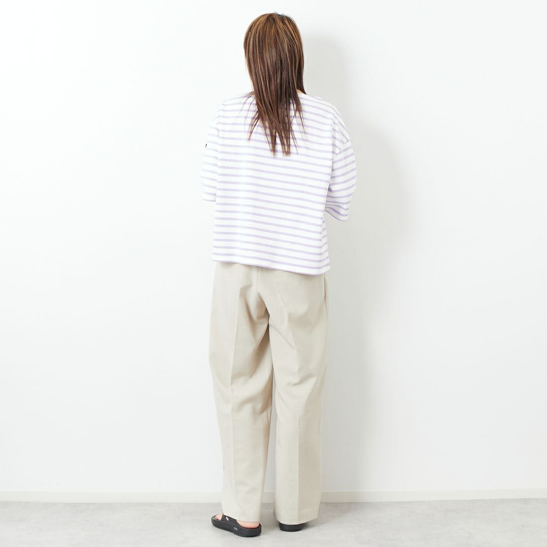 ST.JAMES [セントジェームス] 厚手ルーズドロップTシャツ [20JC-TEE-LOOSE] NEI/LAI &&モデル身長：167cm 着用サイズ：3&&