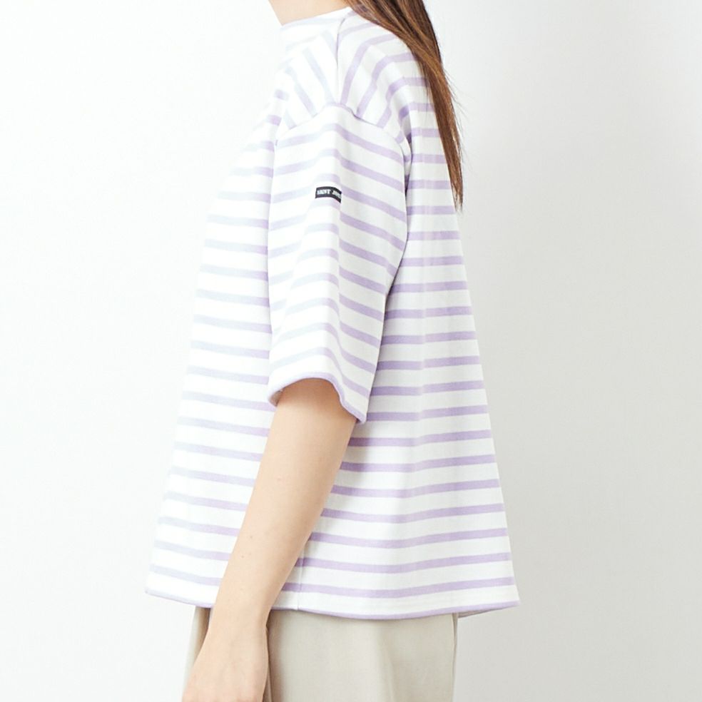 ST.JAMES [セントジェームス] 厚手ルーズドロップTシャツ [20JC-TEE-LOOSE] NEI/LAI &&モデル身長：167cm 着用サイズ：3&&
