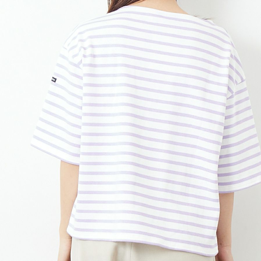 ST.JAMES [セントジェームス] 厚手ルーズドロップTシャツ [20JC-TEE-LOOSE] NEI/LAI &&モデル身長：167cm 着用サイズ：3&&