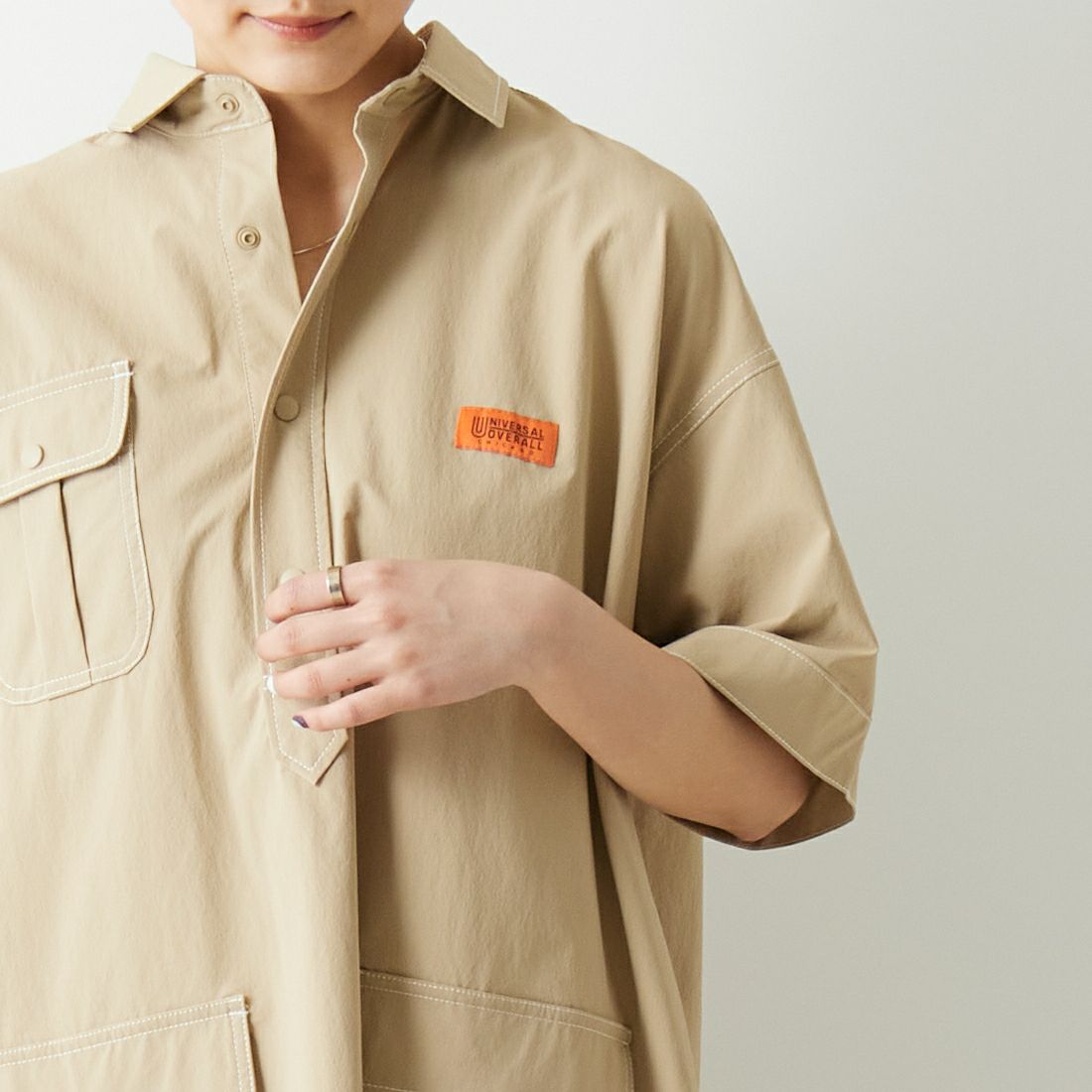 UNIVERSAL OVERALL [ユニバーサルオーバーオール] 別注 MAKINO ガーデナーシャツジャケット [U2312806IN-JF] BEIGE