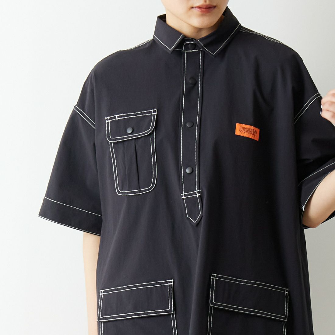 UNIVERSAL OVERALL [ユニバーサルオーバーオール] 別注 MAKINO ガーデナーシャツジャケット [U2312806IN-JF] BLACK