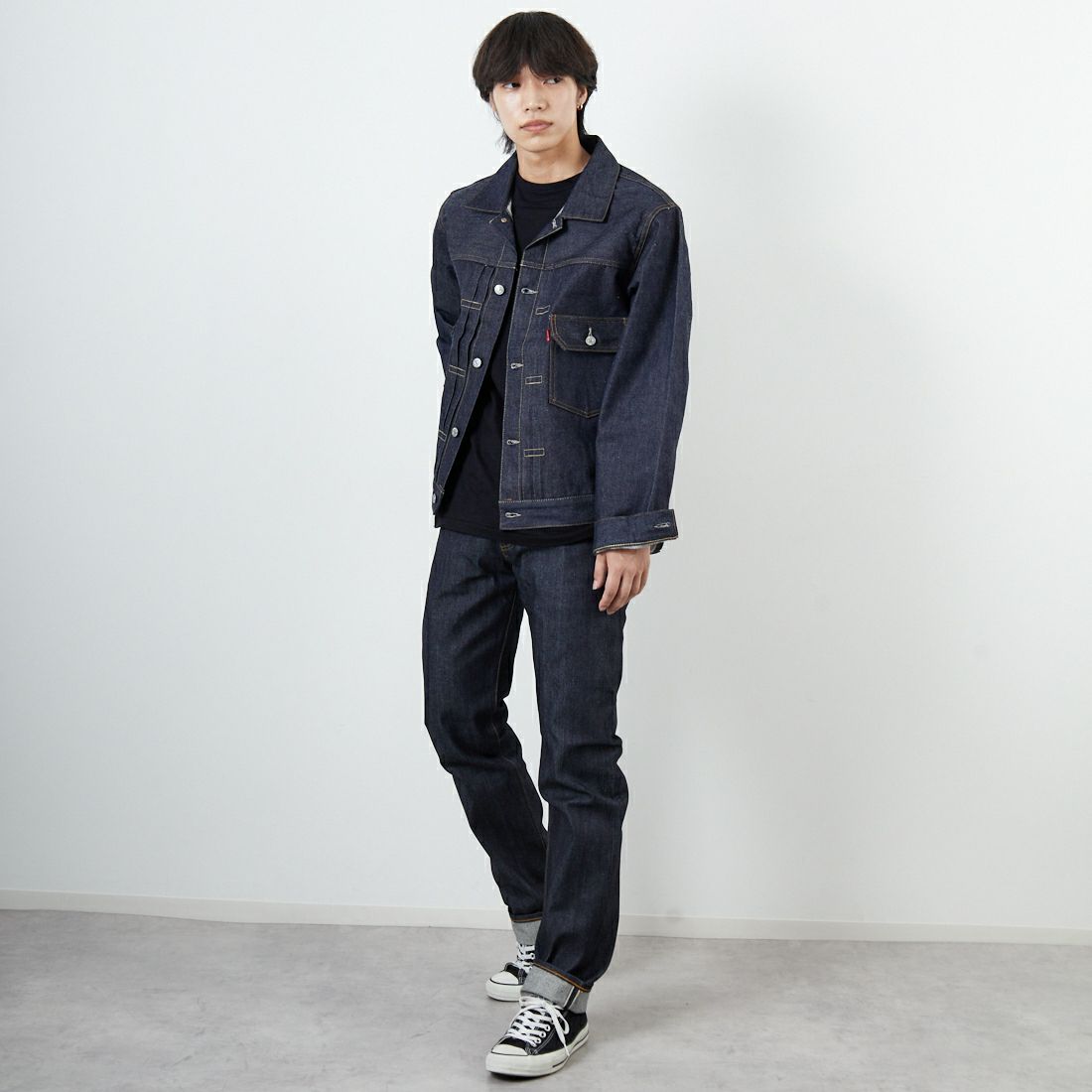 LEVIS Vintage Clothing [リーバイス ヴィンテージ クロージング] 1953モデルTYPE2デニムジャケット [70507-00] 66 RIGID &&モデル身長：182cm 着用サイズ：M&&