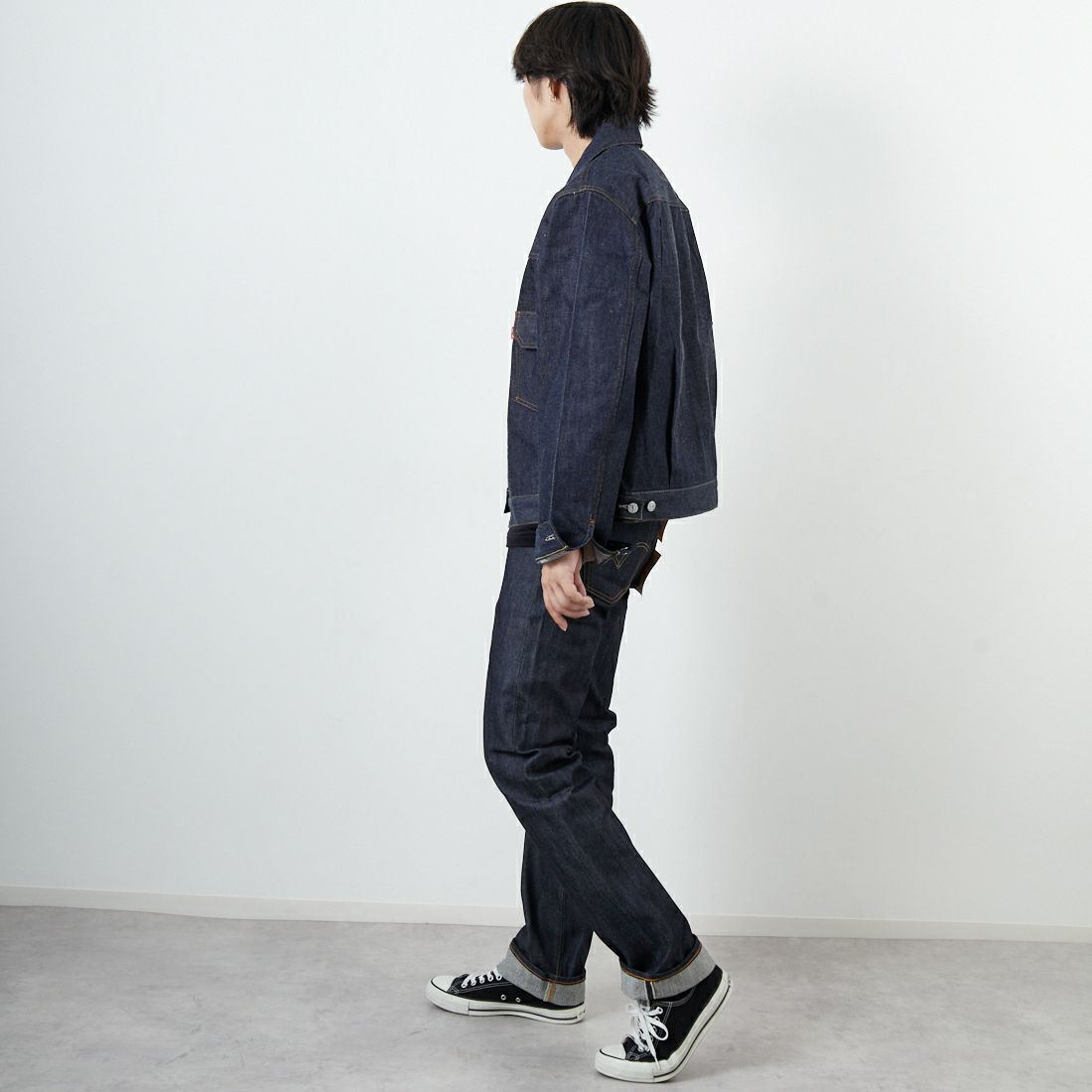 LEVIS Vintage Clothing [リーバイス ヴィンテージ クロージング] 1953モデルTYPE2デニムジャケット [70507-00] 66 RIGID &&モデル身長：182cm 着用サイズ：M&&