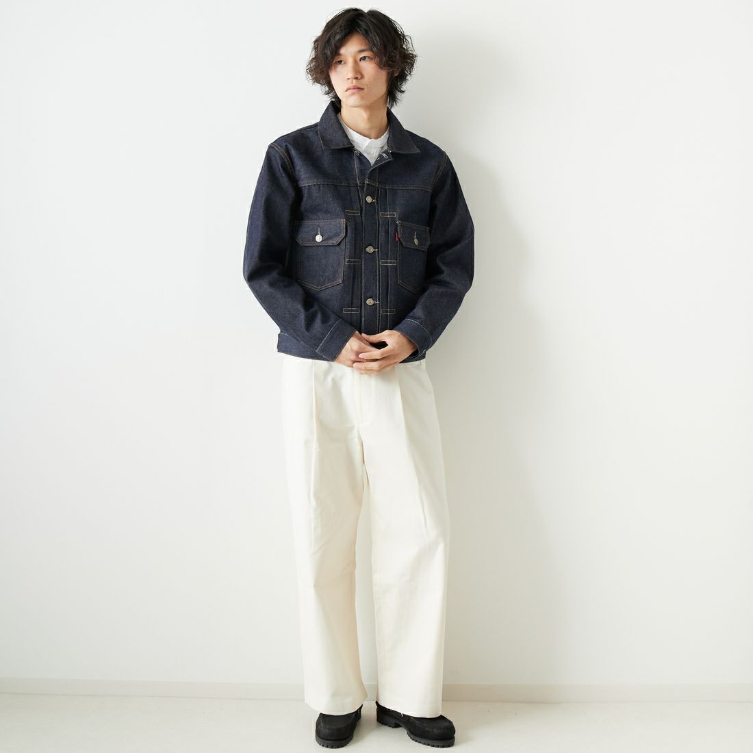 LEVIS Vintage Clothing [リーバイス ヴィンテージ クロージング] 1953モデルTYPE2デニムジャケット [70507-00] 66 RIGID &&モデル身長：182cm 着用サイズ：M&&