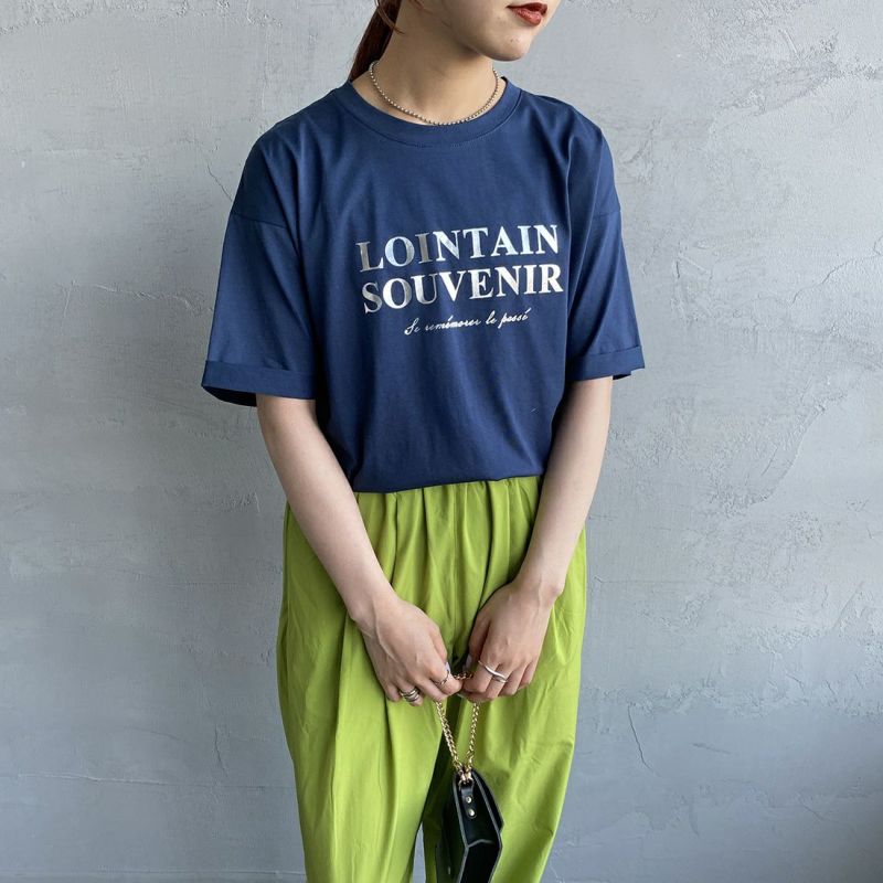 Maison de L'allure [メゾン ドゥ ラリュール] 裾ラウンド箔ロゴプリントTシャツ [23122005]