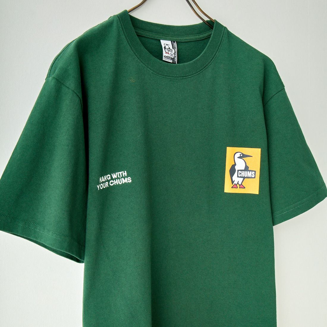 CHUMS [チャムス] 別注 ヒストリーロゴ バックプリントTシャツ [CH01-2311-JF] M080 D.GRN