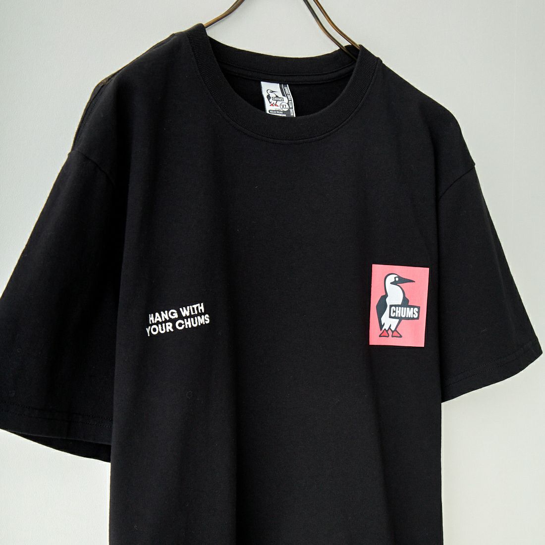 CHUMS [チャムス] 別注 ヒストリーロゴ バックプリントTシャツ [CH01-2311-JF] K001 BLACK &&