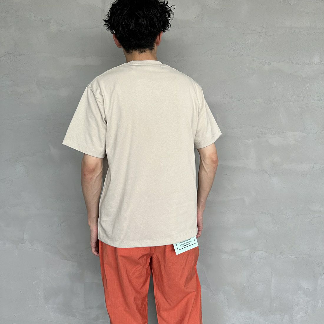 DANTON [ダントン] 半袖ポケットTシャツ [DT-C0198TCB] HEATHER IV &&モデル身長：168cm 着用サイズ：S&&