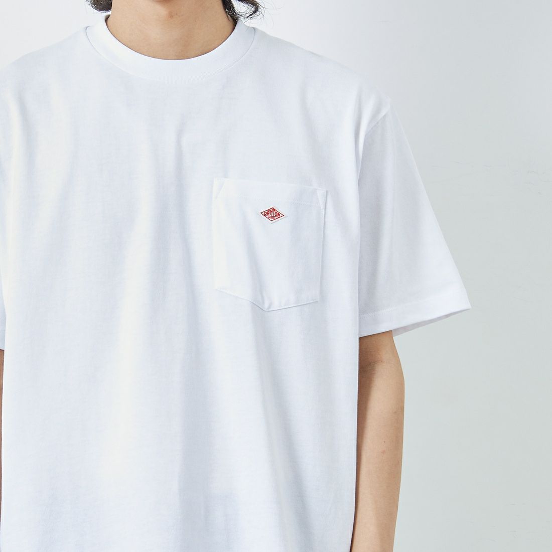 DANTON [ダントン] ソリッド ポケットTシャツ [DT-C0198TCB] WHITE