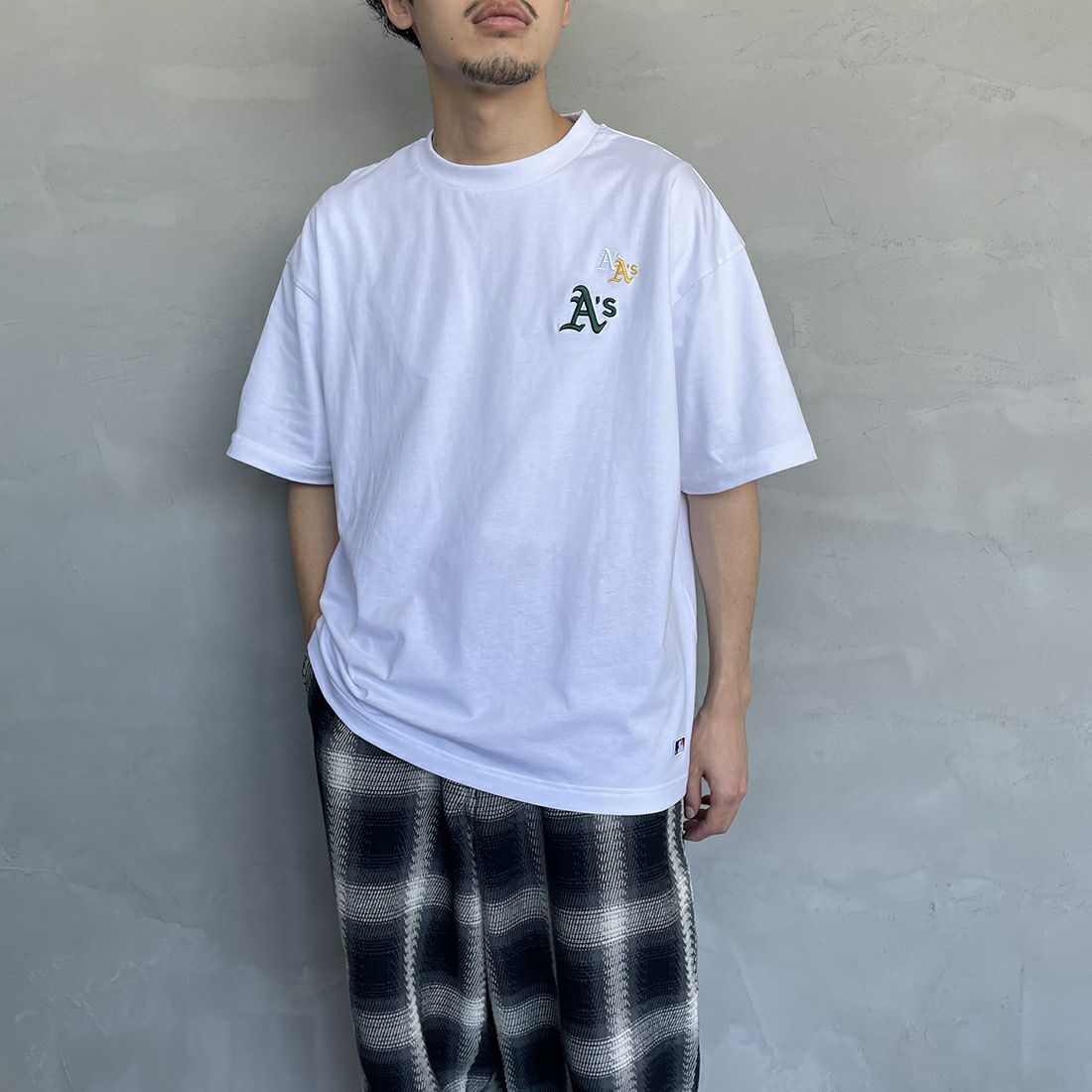 AS WHITE&&モデル身長：168cm 着用サイズ：L&&