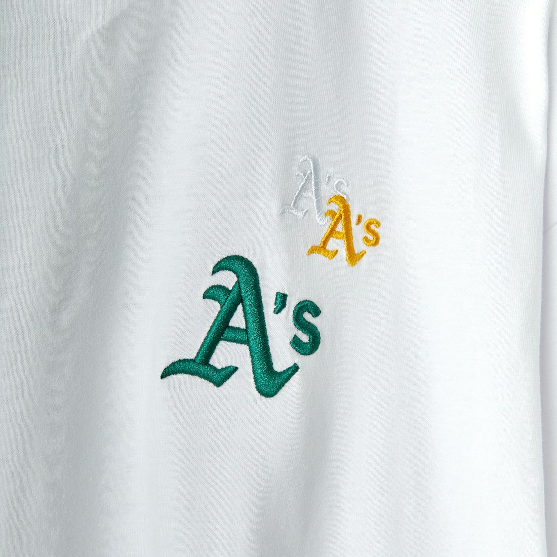 Fanatics [ファナティクス] 別注 MLB 3連ワンポイントロゴ刺繍 ショートスリーブTシャツ [ML0123SS0014-JF] AS WHITE