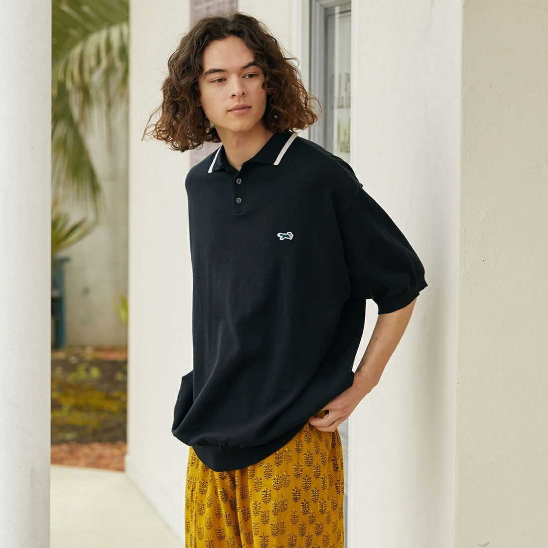 BLACK&&モデル身長：175cm 着用サイズ：L&&