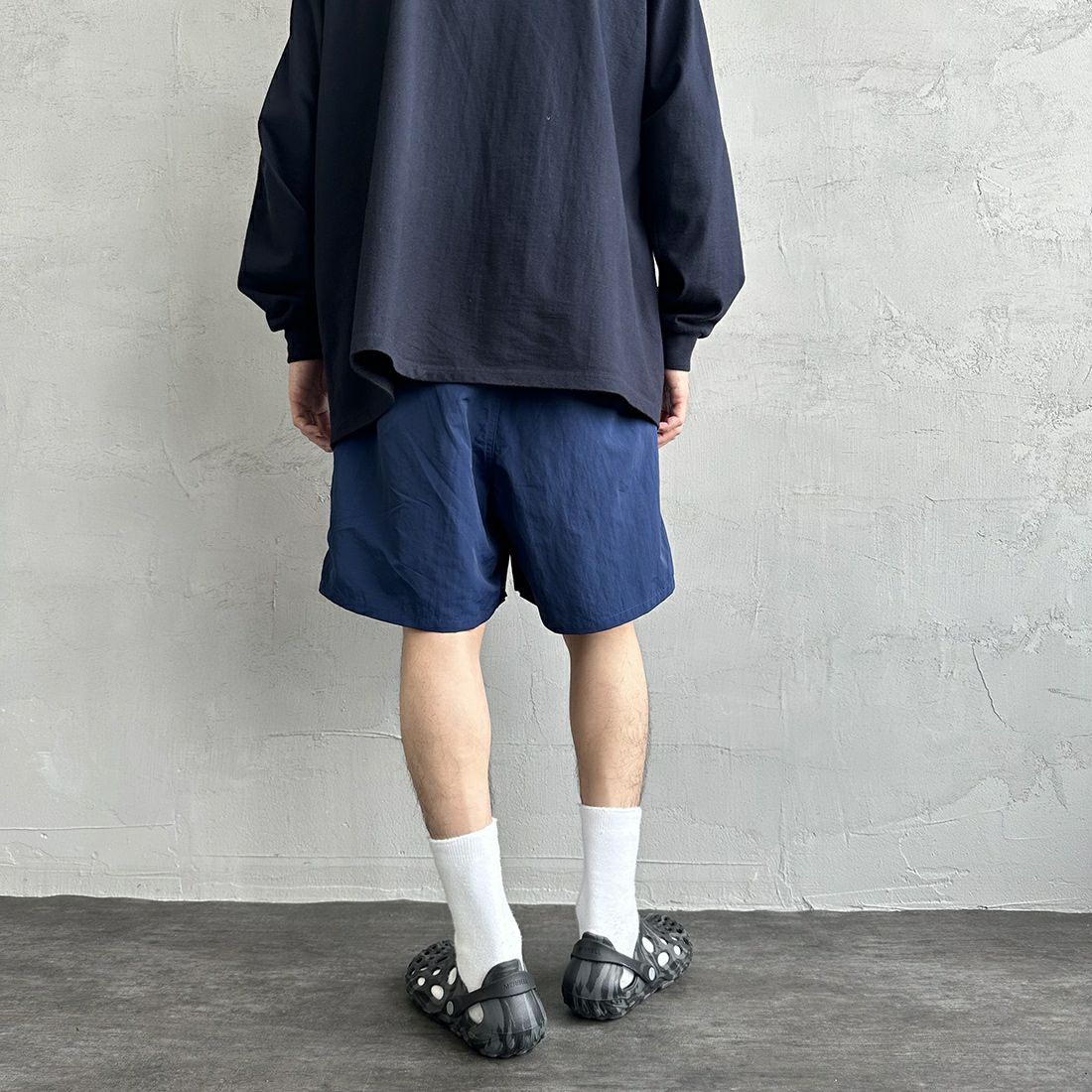 Fanatics [ファナティクス] 別注 クラシックショーツ NY [ML1223SS0004-JF] NY NAVY &&モデル身長：168cm 着用サイズ：XL&&