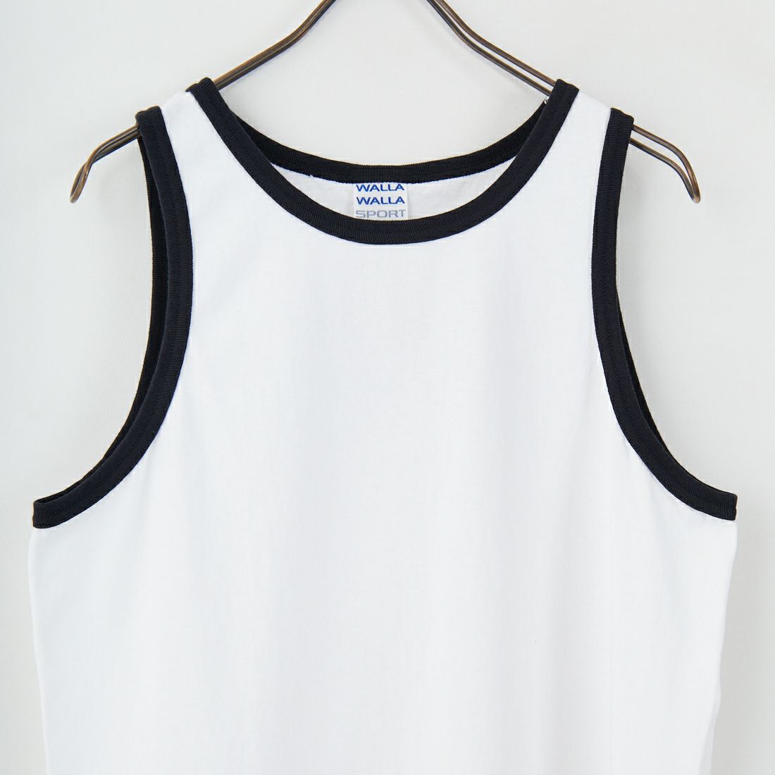 WALLA WALLA SPORT [ワラワラスポーツ] リンガータンクトップ [RINGER-TANK-TOP] WHT/BLK