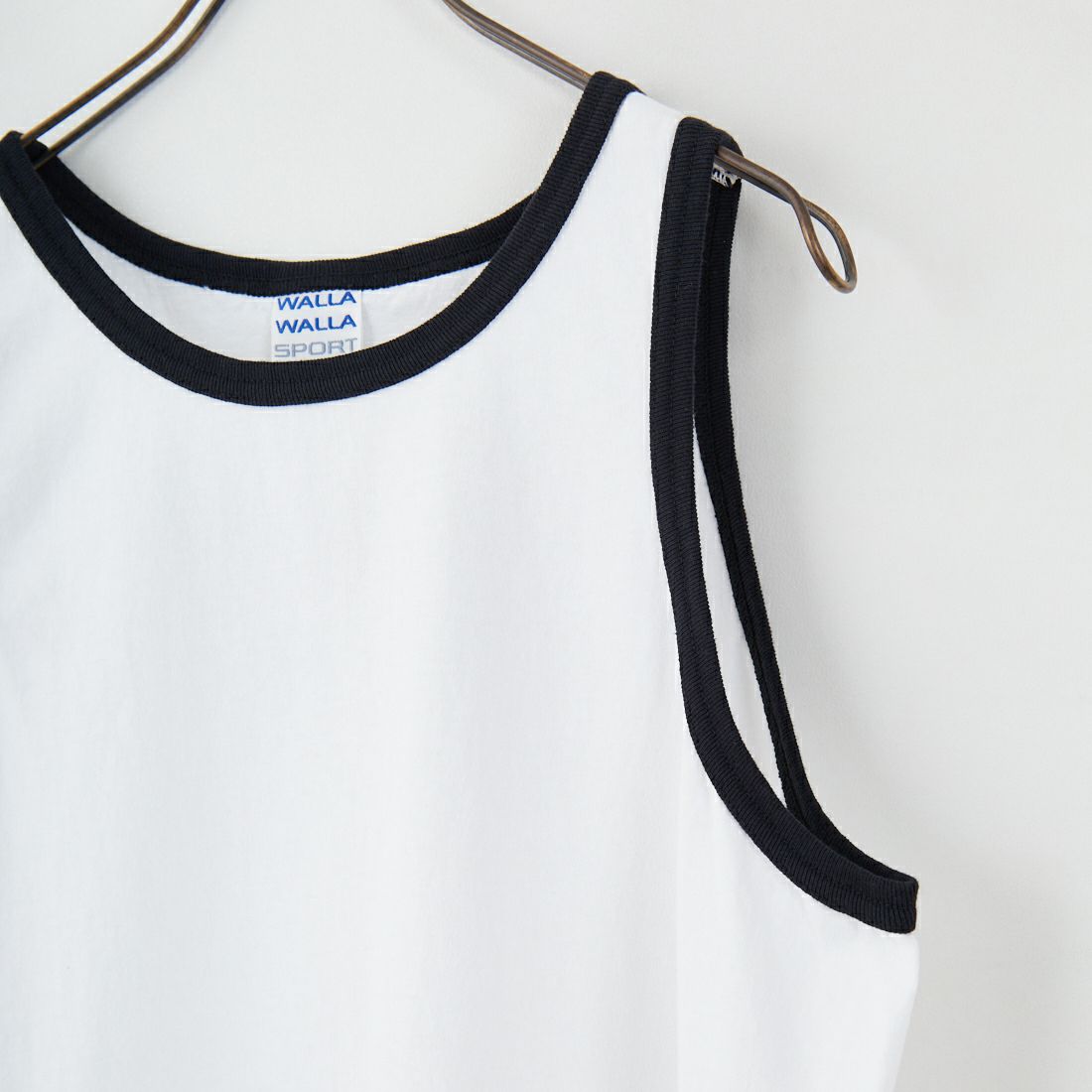WALLA WALLA SPORT [ワラワラスポーツ] リンガータンクトップ [RINGER-TANK-TOP] WHT/BLK