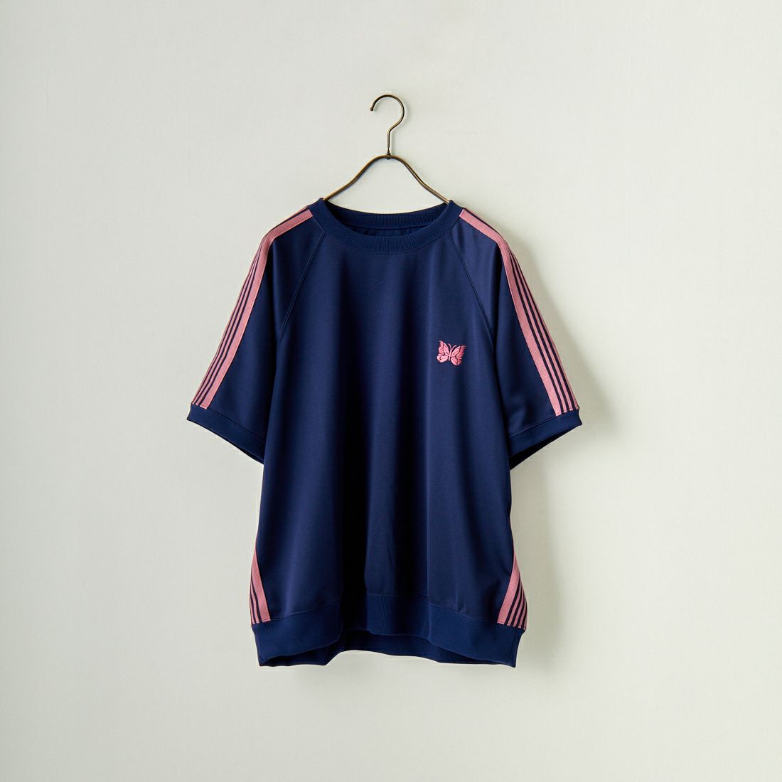 Needles [ニードルズ] 別注 ショートスリーブクルーネックトラックシャツ [MR558-JF] NAVY